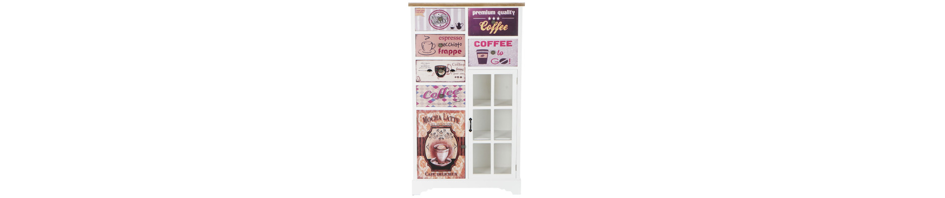 CAJONERA MADERA MDF 79,5X35X136 COFFEE NATURAL