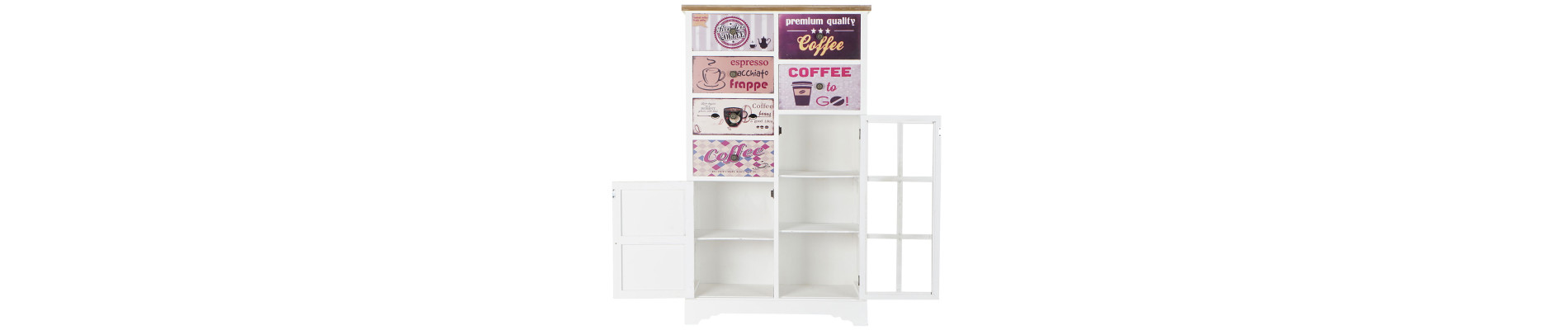 CAJONERA MADERA MDF 79,5X35X136 COFFEE NATURAL
