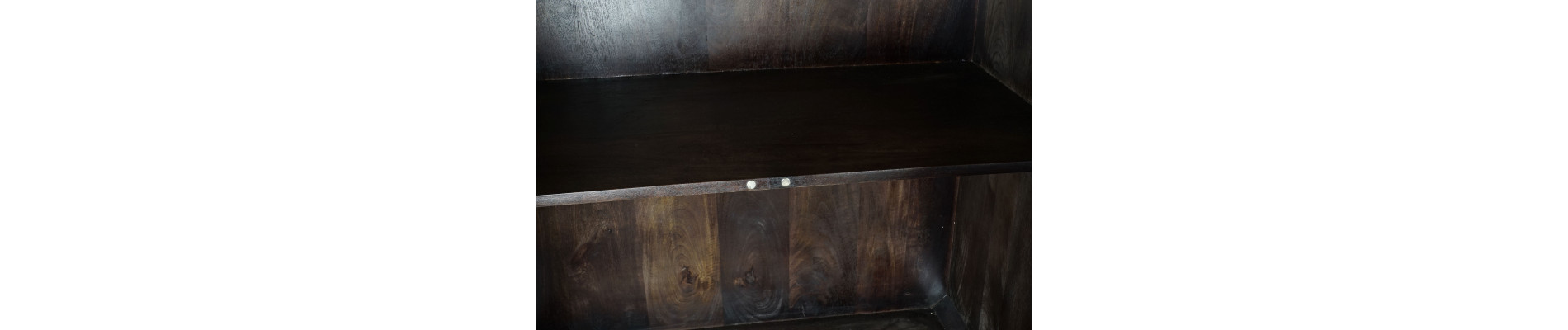 APARADOR MANGO METAL 84X43X153,5 MARRON OSCURO