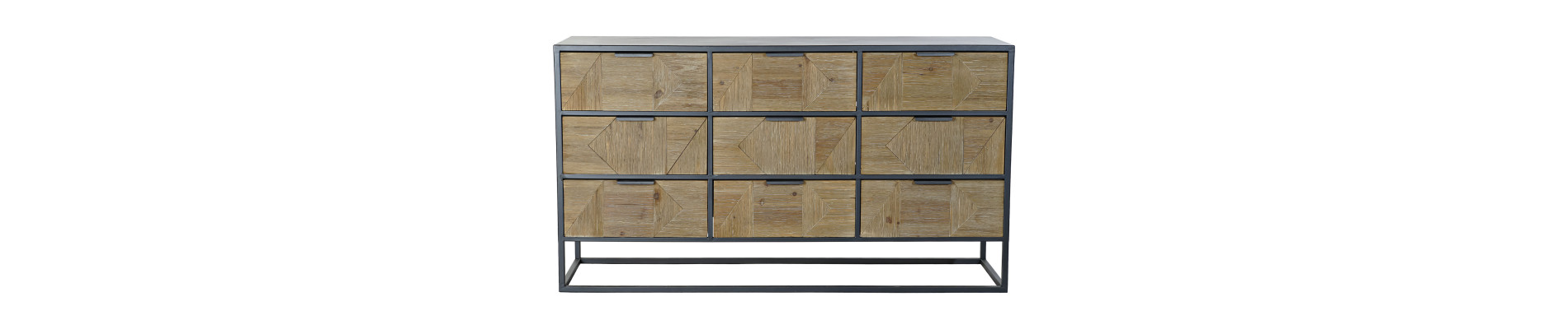 BUFFET ABETO METAL 123X40X68 MARRON CLARO