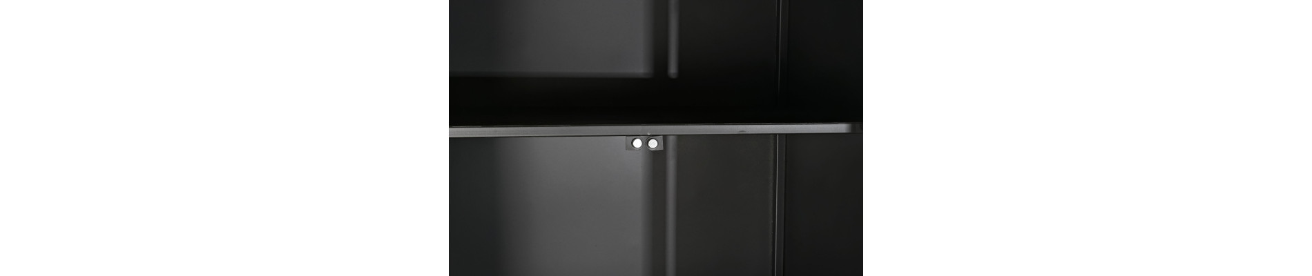 VITRINA METAL CRISTAL 60X40X170 NEGRO