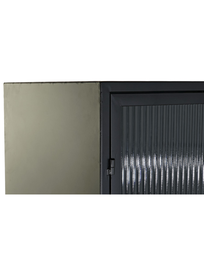 VITRINA METAL CRISTAL 60X40X170 NEGRO