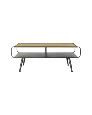 MESA CENTRO ABETO METAL 120X60X45 MARRON CLARO