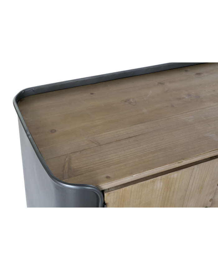 MUEBLE TV MADERA MACIZA METAL 144X47X76 NATURAL