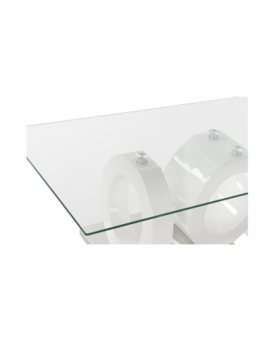 MESA CENTRO CRISTAL MDF 110X60X45 BLANCO