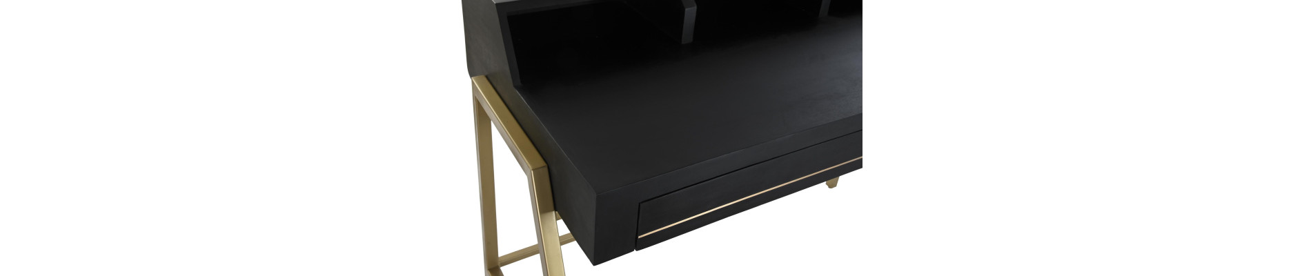 ESCRITORIO MANGO METAL 119X70X93,5 NEGRO
