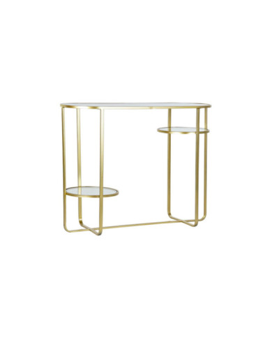 CONSOLA METAL ESPEJO 102X36X79 DORADO