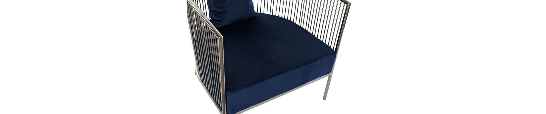 BUTACA ACERO POLIESTER 66X69X70 AZUL MARINO
