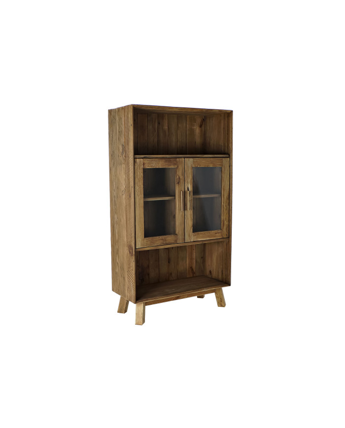 ESTANTERIA MADERA RECICLADA CRISTAL 90X40X160