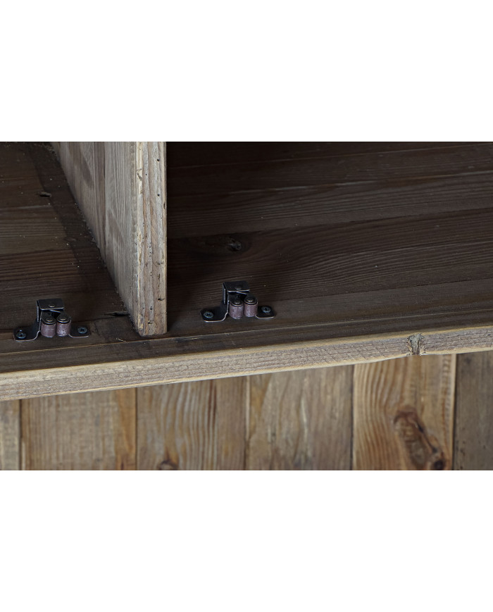 ESTANTERIA MADERA RECICLADA CRISTAL 90X40X160