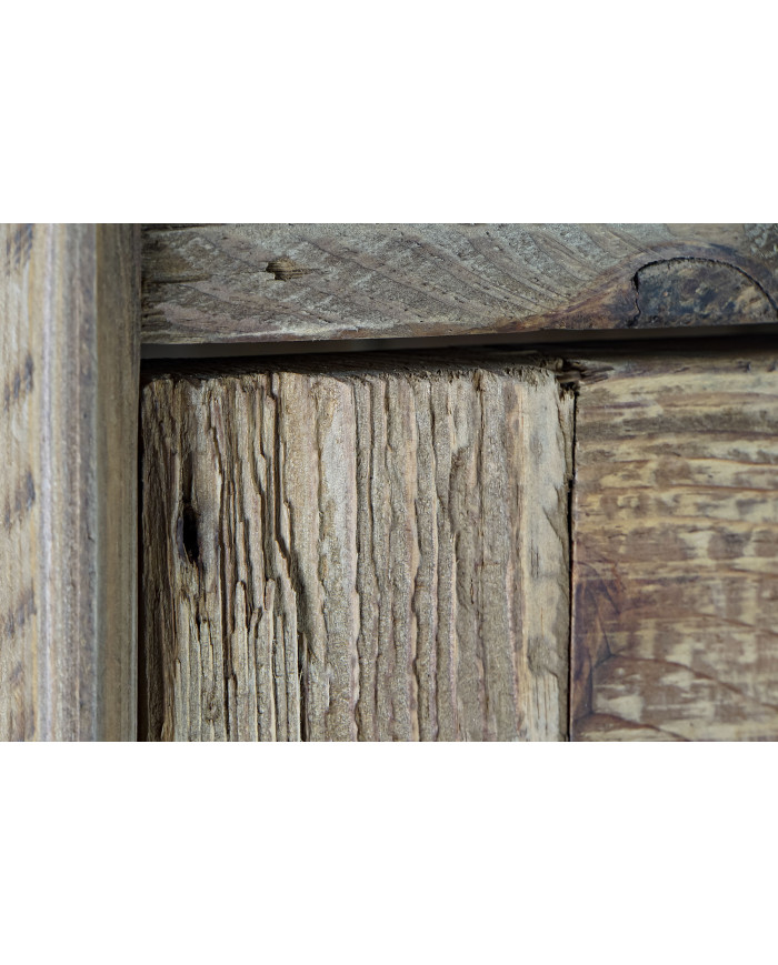 ESTANTERIA MADERA RECICLADA CRISTAL 90X40X160