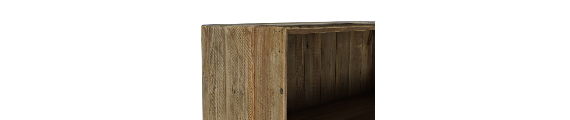 ESTANTERIA MADERA RECICLADA CRISTAL 90X40X160