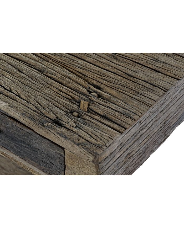 CONSOLA MADERA RECICLADA ACERO 180X44X75 CROMADO