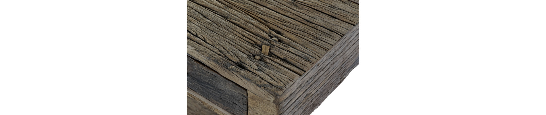 CONSOLA MADERA RECICLADA ACERO 180X44X75 CROMADO