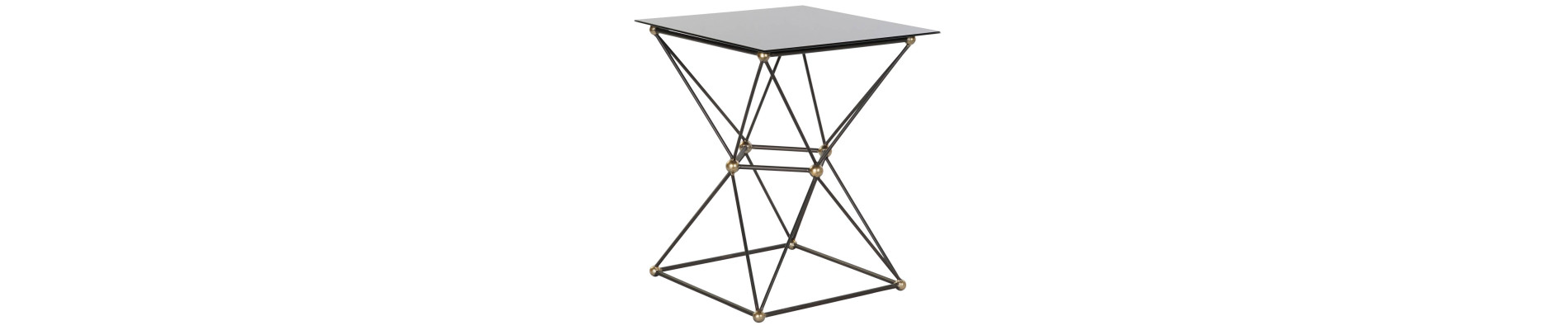 MESITA AUXILIAR MANGO METAL 75X75X50 DECAPE BLANCO