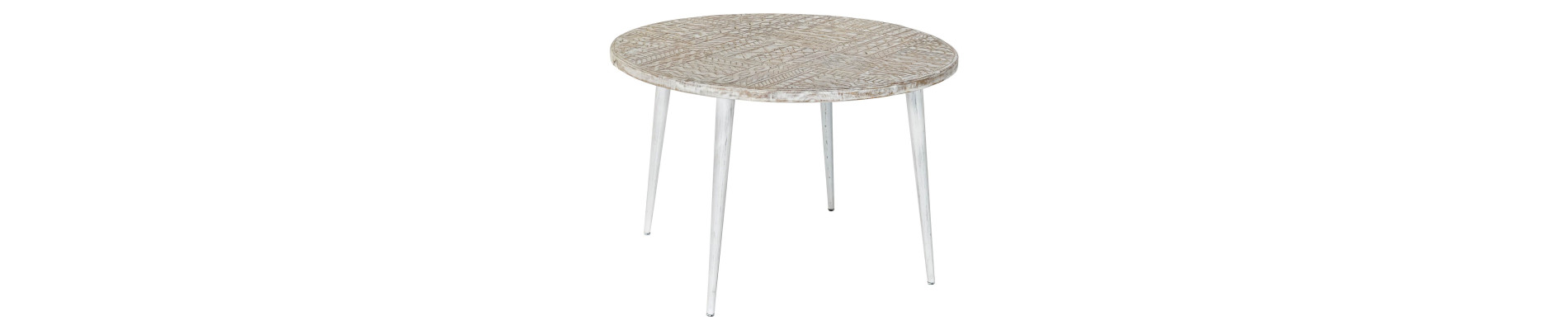 MESITA AUXILIAR MANGO METAL 75X75X50 DECAPE BLANCO