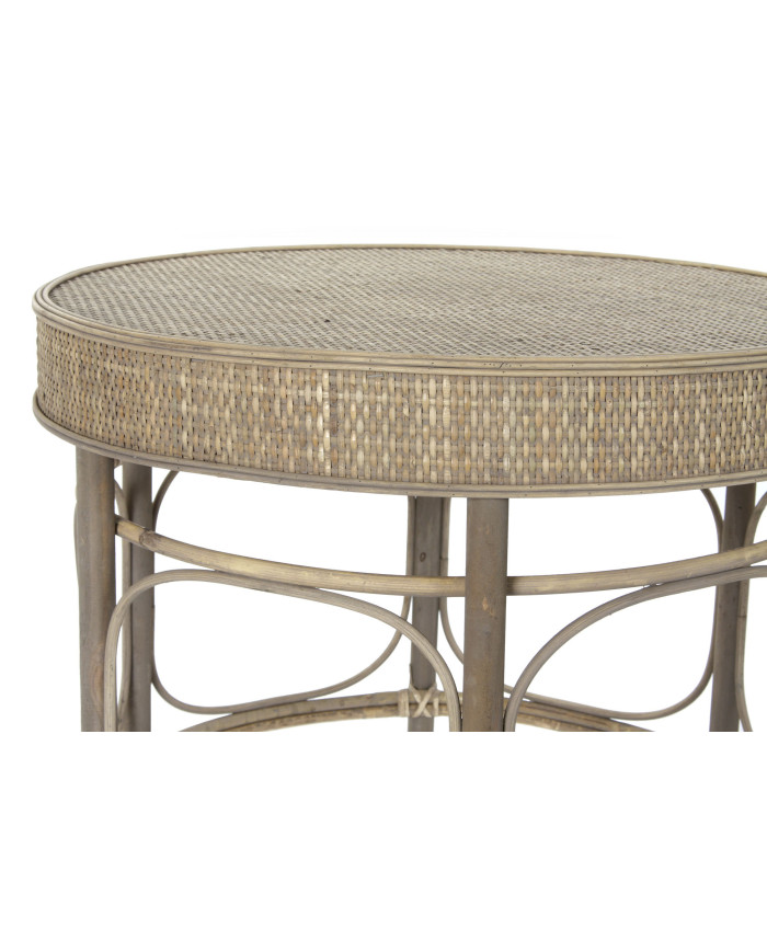 MESITA AUXILIAR SET 2 RATAN 61X61X52 50X43 NATURAL