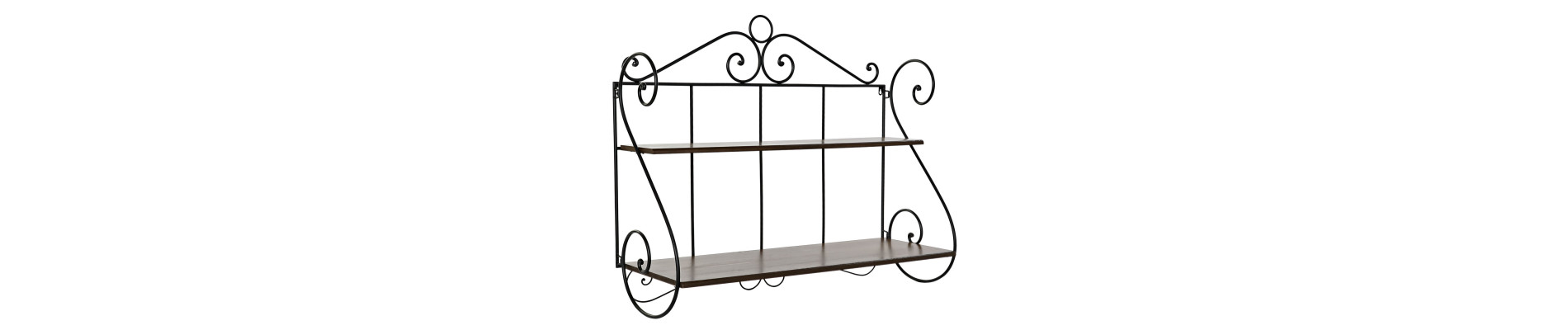 ESTANTERIA PARED ABETO FORJA 100X37X86 NEGRO