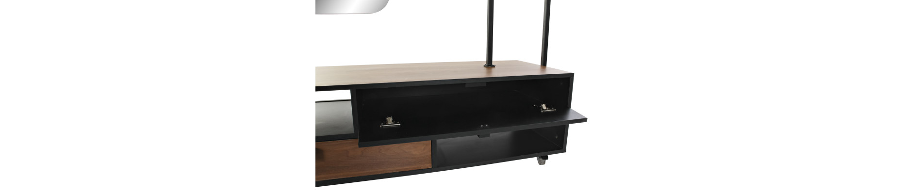 PERCHERO MANGO METAL 135X47X175 ESPEJO NEGRO