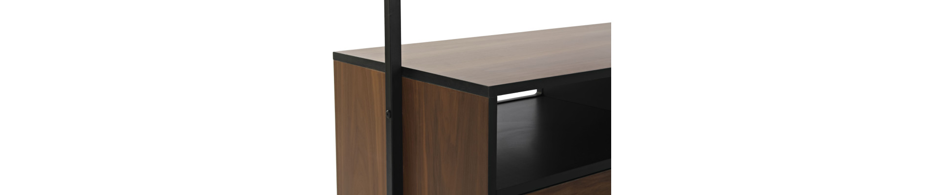 PERCHERO MANGO METAL 135X47X175 ESPEJO NEGRO