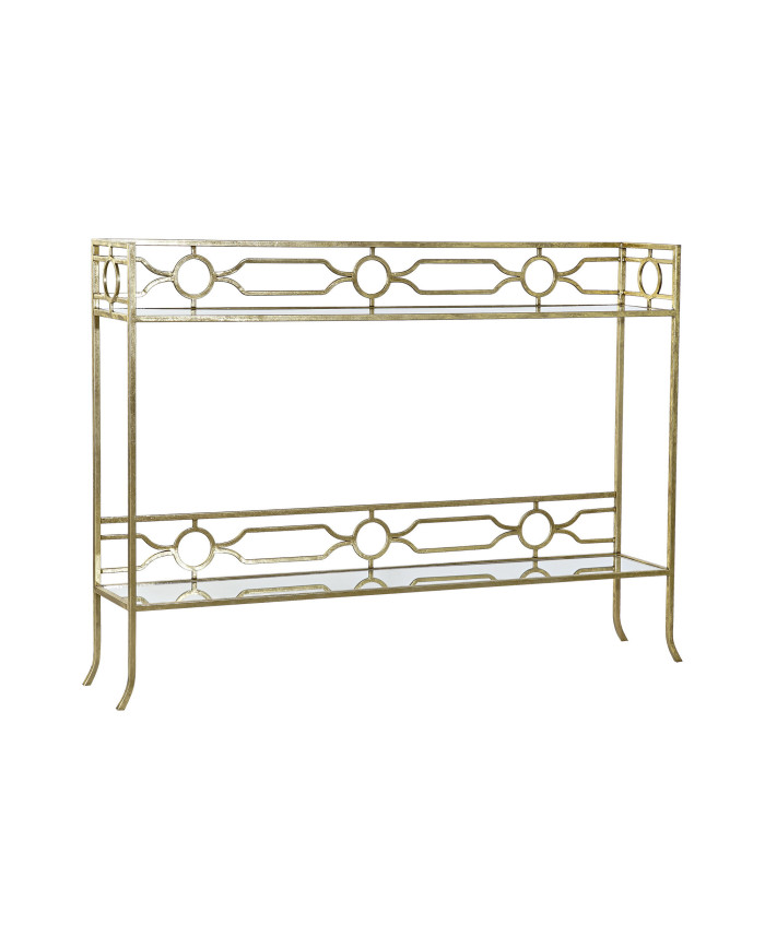 CONSOLA METAL ESPEJO 127X23X90 DORADO