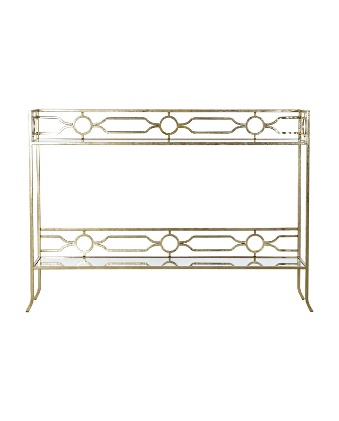 CONSOLA METAL ESPEJO 127X23X90 DORADO