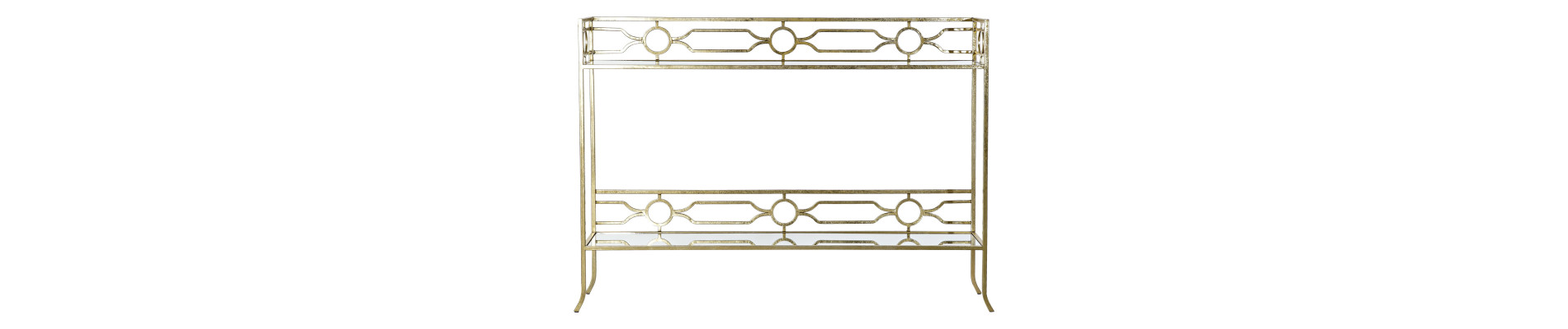 CONSOLA METAL ESPEJO 127X23X90 DORADO