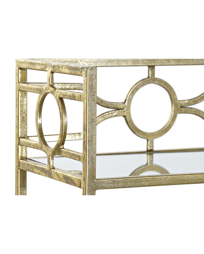 CONSOLA METAL ESPEJO 127X23X90 DORADO