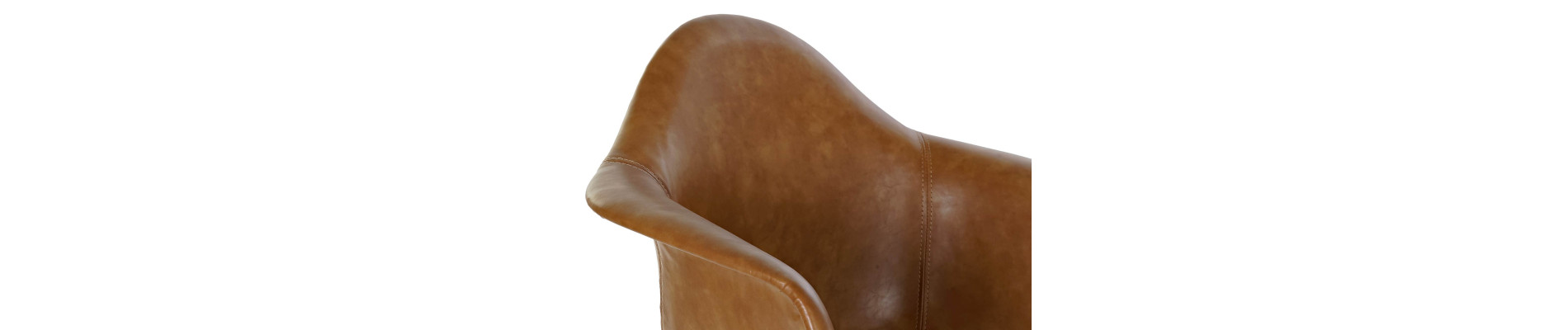 SILLA PU METAL 64X60X84 CAMEL