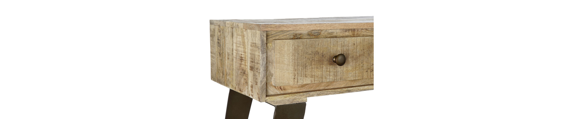 CONSOLA MANGO METAL 130X40X89 NATURAL NATURAL