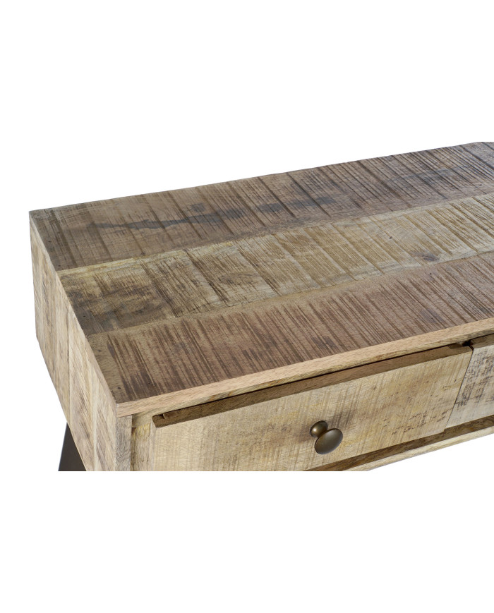 CONSOLA MANGO METAL 130X40X89 NATURAL NATURAL