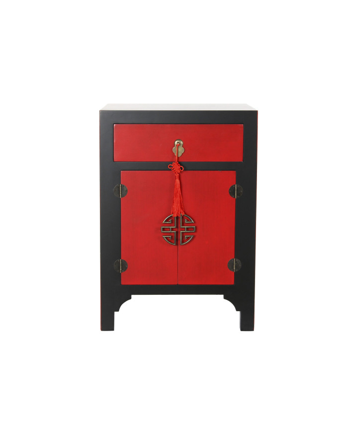 MESITA DE NOCHE ABETO MDF 45X35X66 ROJO