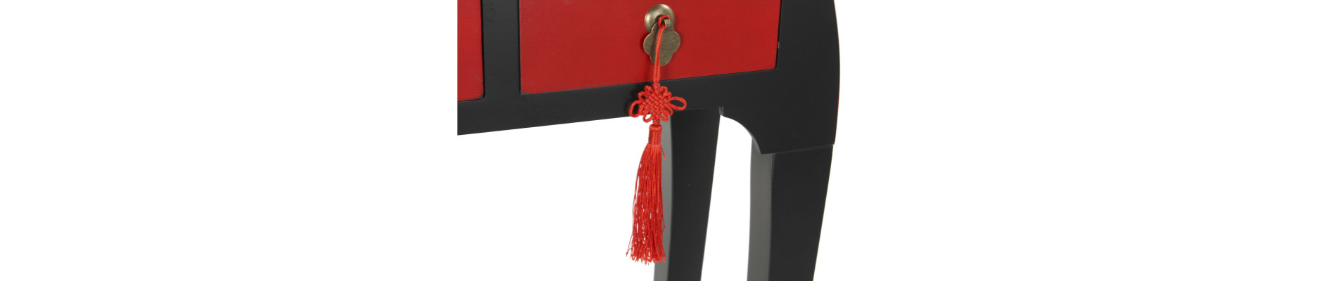 CONSOLA ABETO MDF 96X27X80 ROJO