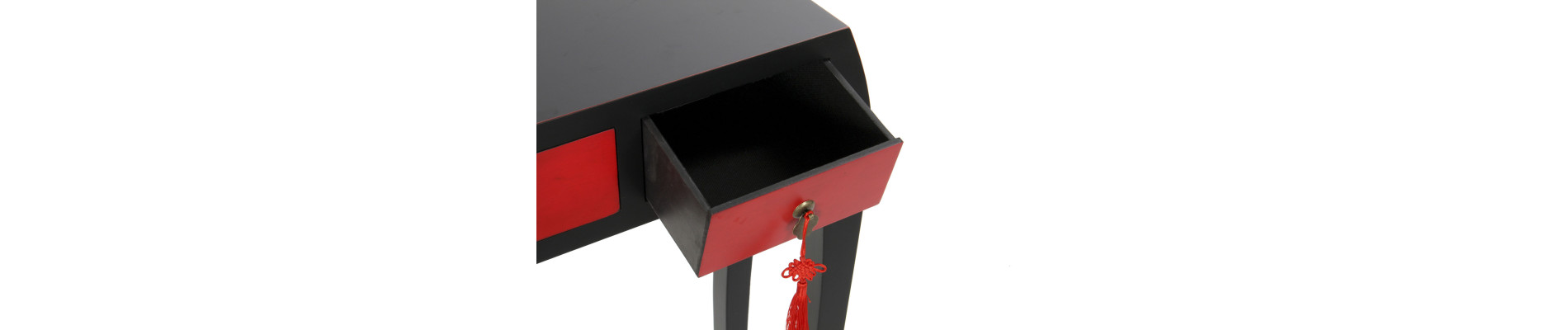 CONSOLA ABETO MDF 96X27X80 ROJO