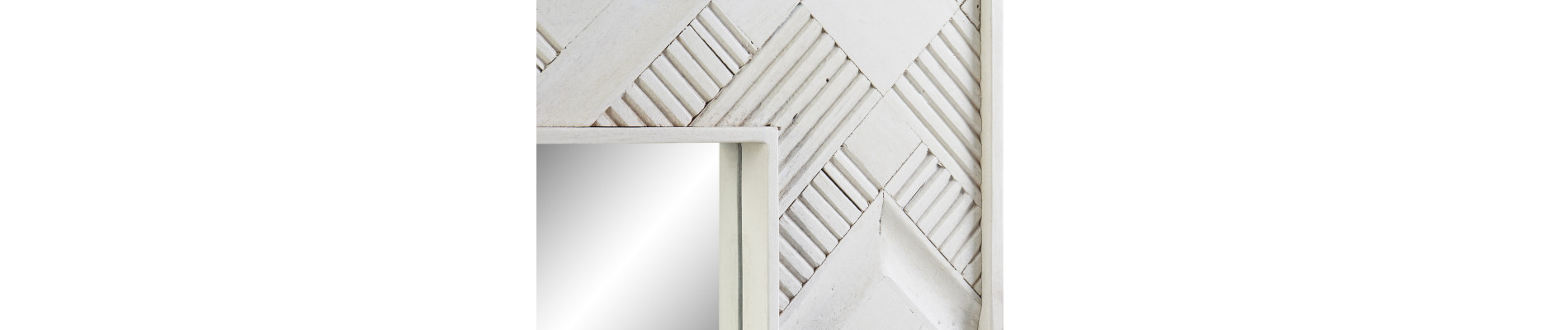 ESPEJO MANGO 154X4X92 ROMBO BLANCO