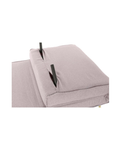 SOFA CAMA POLIESTER METAL 90X90X84 ROSA PALO