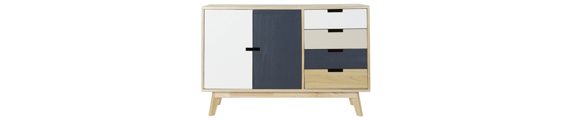 BUFFET PAULOWNIA MDF 100X35X65 4 CAJ NATURAL