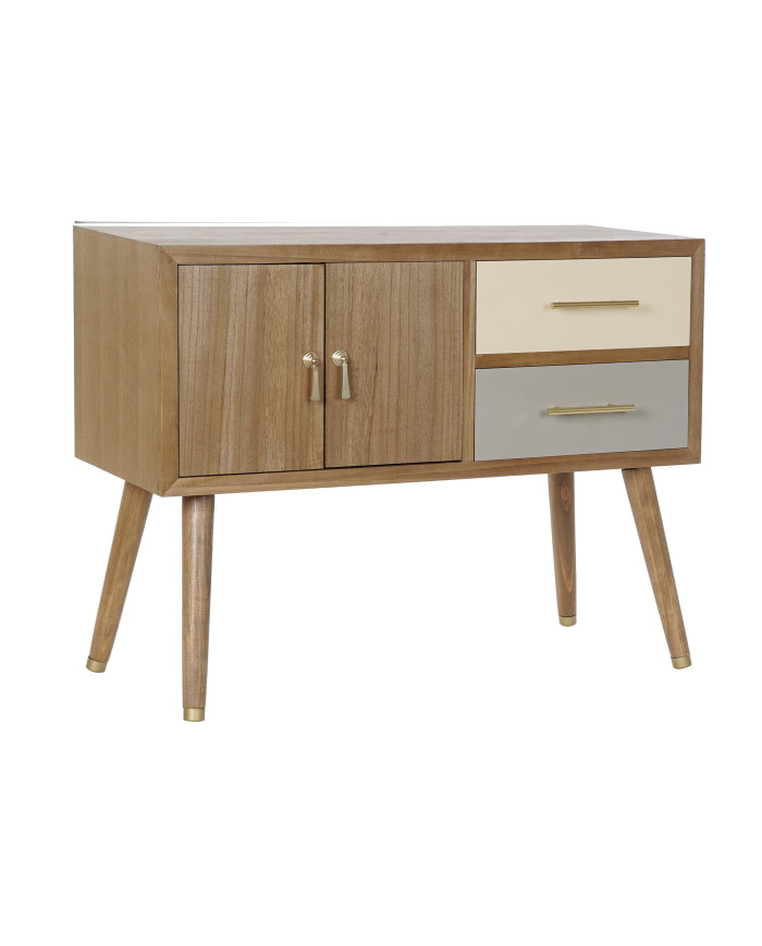 MUEBLE TV PAULOWNIA METAL 90X34X66,5 GRIS