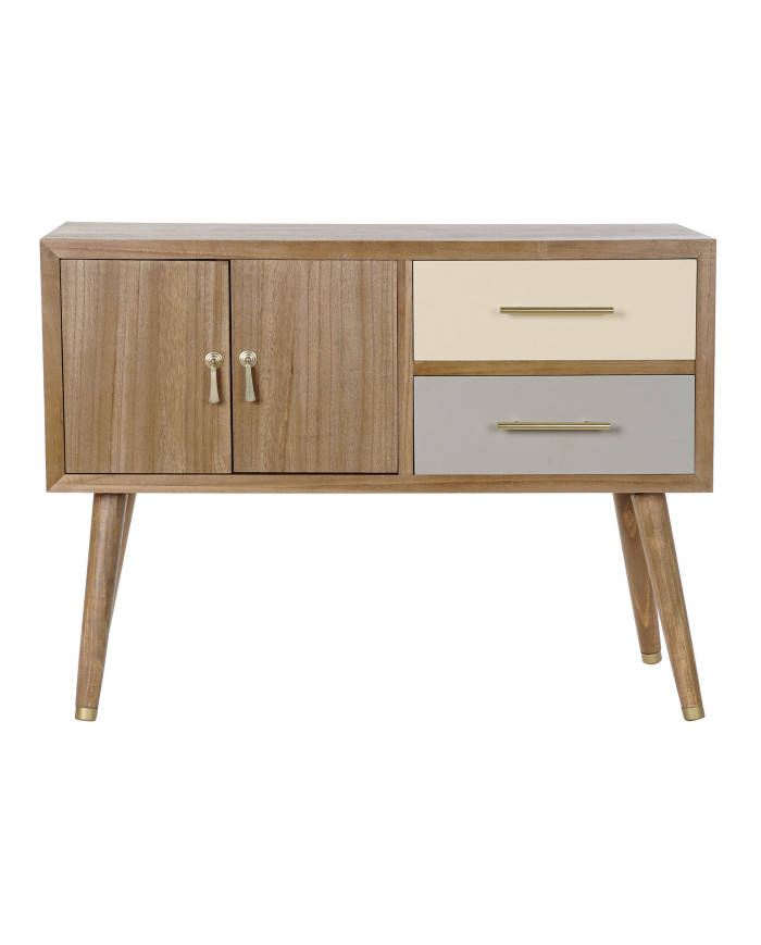MUEBLE TV PAULOWNIA METAL 90X34X66,5 GRIS