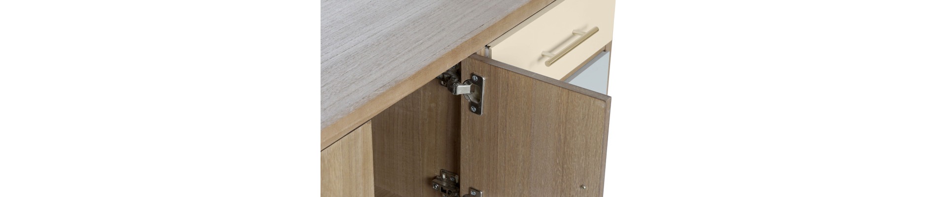 MUEBLE TV PAULOWNIA METAL 90X34X66,5 GRIS