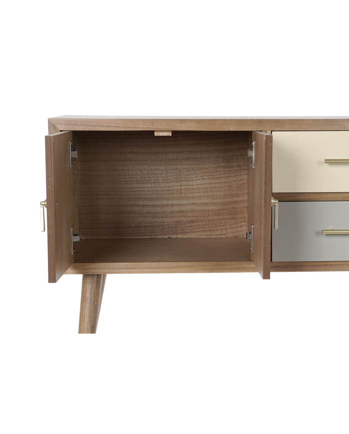 MUEBLE TV PAULOWNIA METAL 90X34X66,5 GRIS