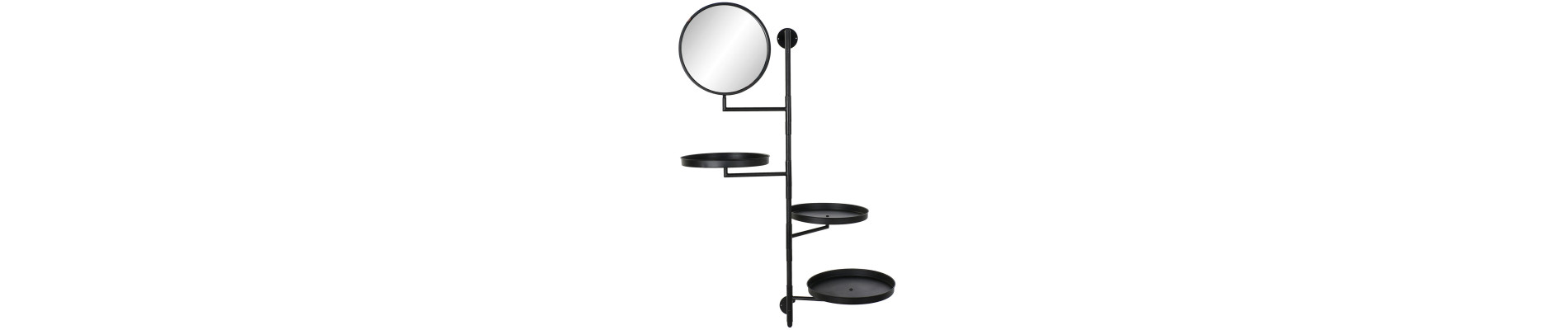 REPISA METAL ESPEJO 80X41X138 NEGRO