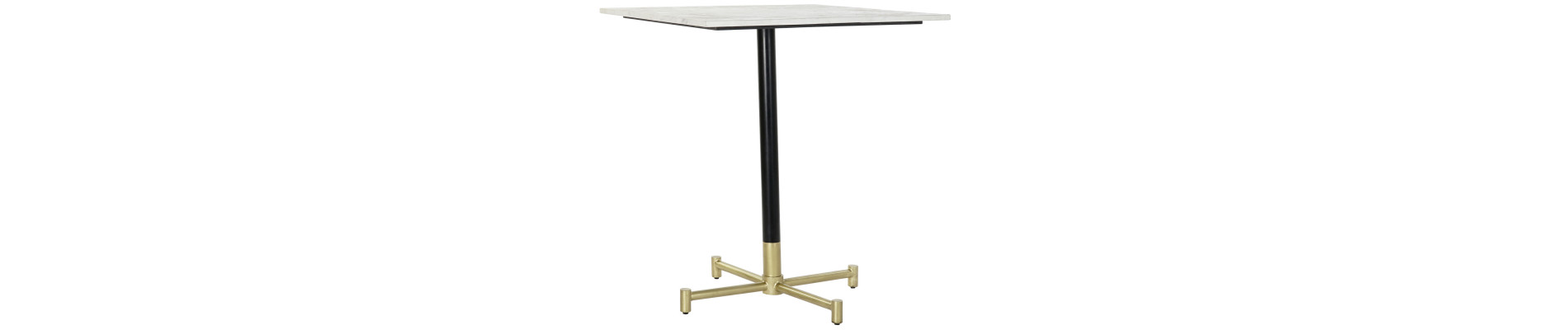 MESA COMEDOR MARMOL HIERRO 70X70X81 BLANCO