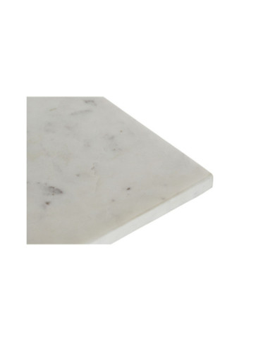 MESA COMEDOR MARMOL HIERRO 70X70X81 BLANCO