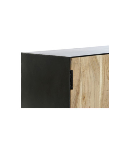 MUEBLE TV ACACIA METAL 165X40X50 NEGRO