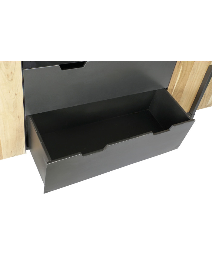 BUFFET ACACIA METAL 195X40X90 NEGRO