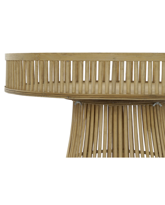 MESITA AUXILIAR SET 2 RATAN BAMBU 61,5X61,5X61