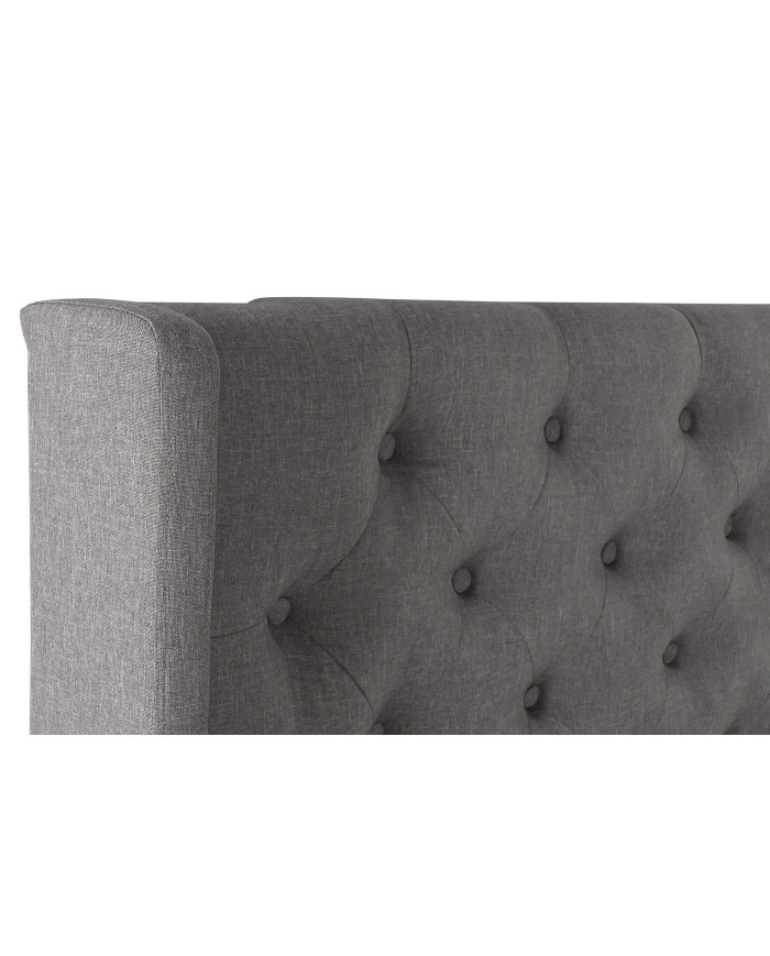 CABECERO CAMA POLIESTER 194X20X170 CAPITONE GRIS