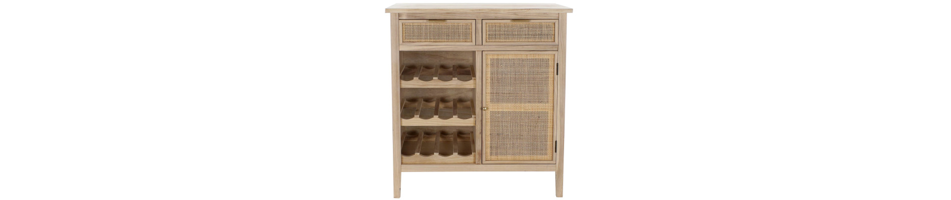 BOTELLERO PAULOWNIA RATAN 79,5X38X90 NATURAL