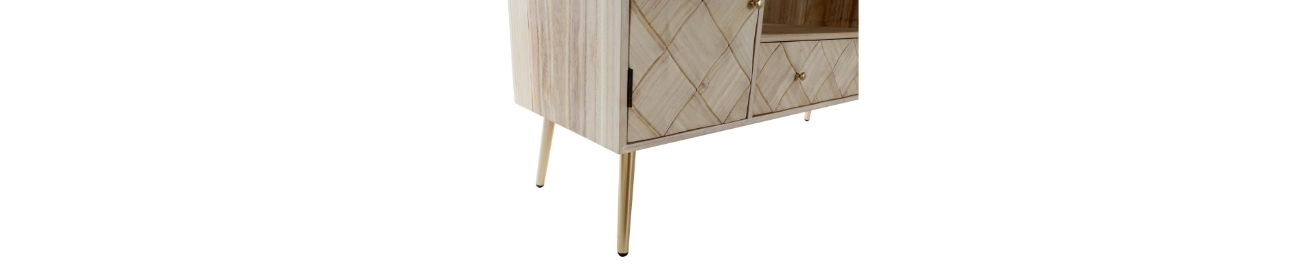 MUEBLE TV PAULOWNIA PINO 118X40X65 NATURAL